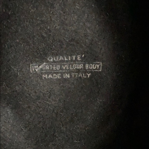 QUALITE VINTAGE IMPORTED VELOUR ITALY BLACK HAT - Picture 4 of 7